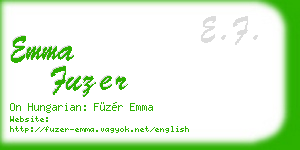 emma fuzer business card
